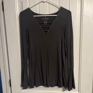 American Eagle Soft & Sexy Boho Bell Sleeve Shirt